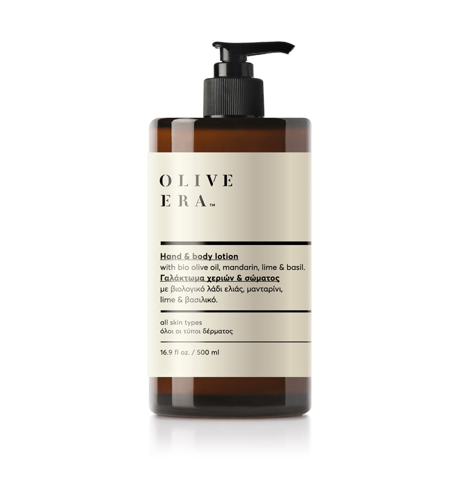 Hand & Body Lotion with bio olive oil & Mandarin, lime & basil